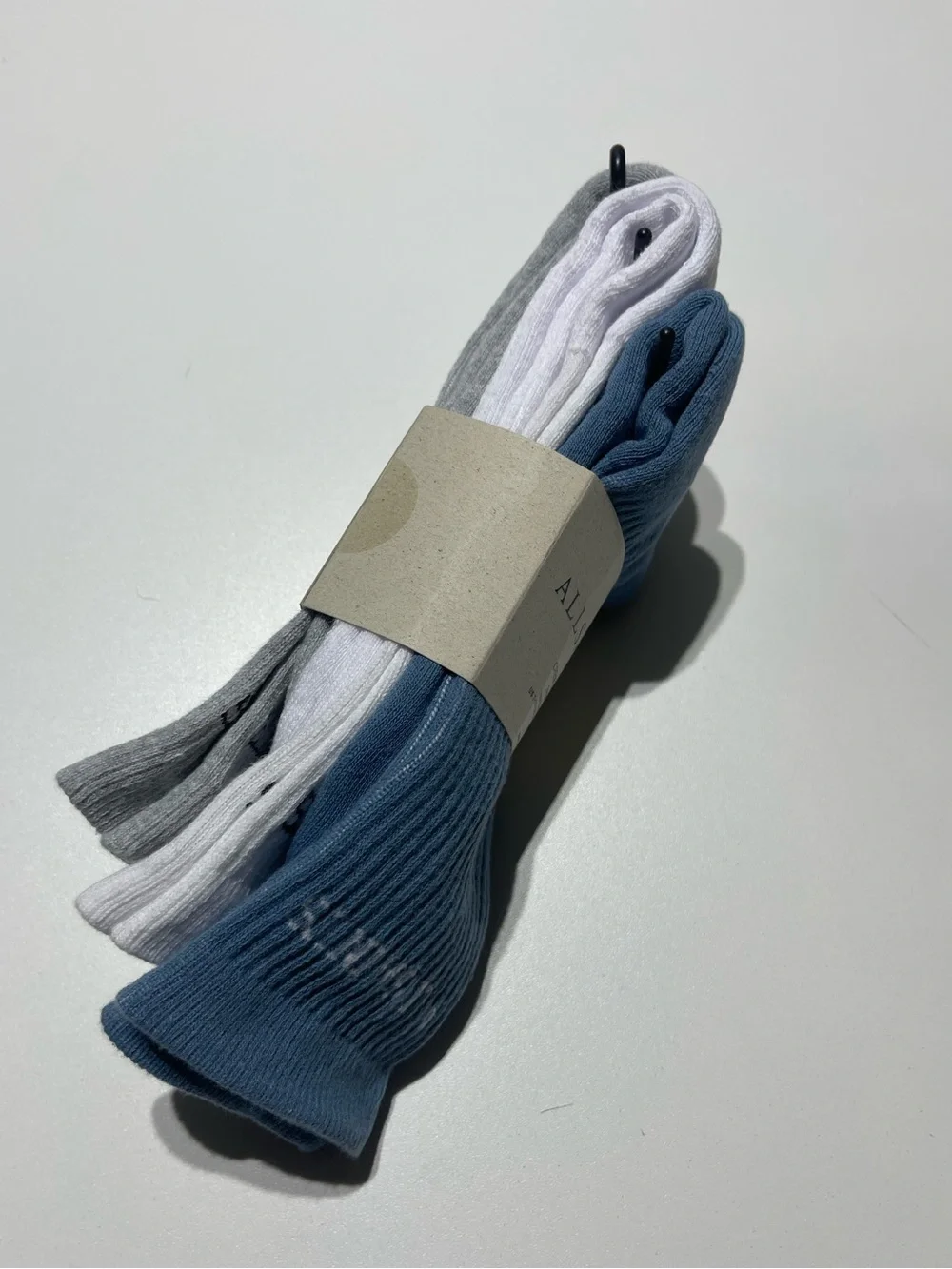 Allsaints crew socks Pack of Three NWT cotton polyester blue gray white
